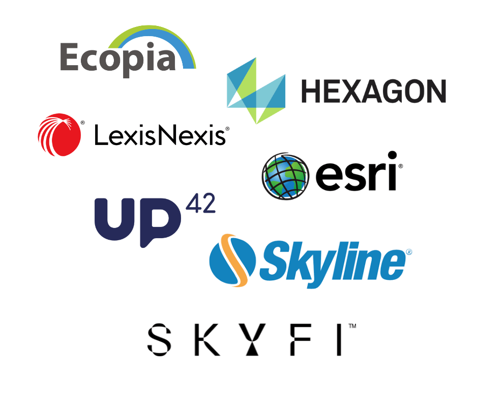 Logos of partner brands we work with such as Hexagon and Esri