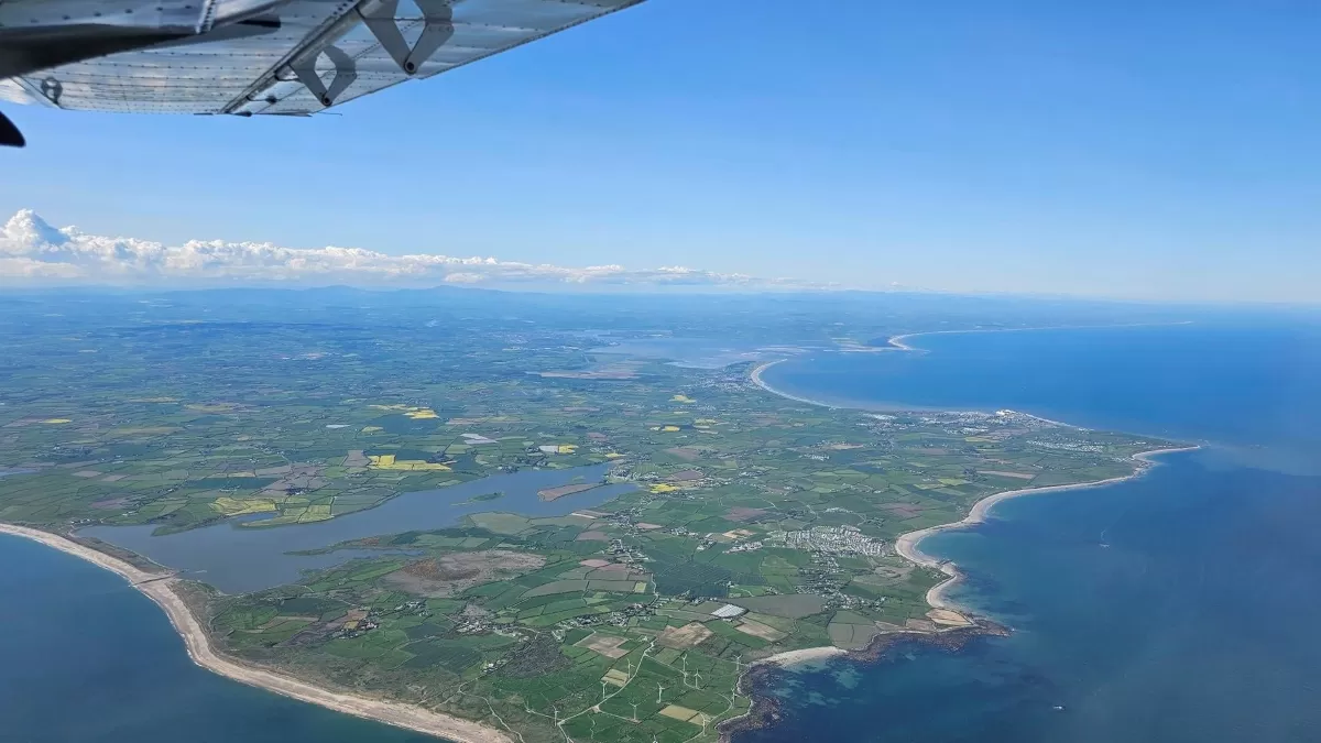 Coastline view from Bluesky's Aerial Photography Aircraft