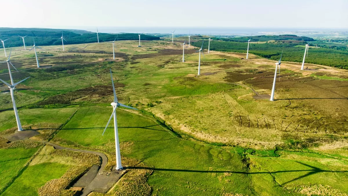 Wind farm in Connemara region