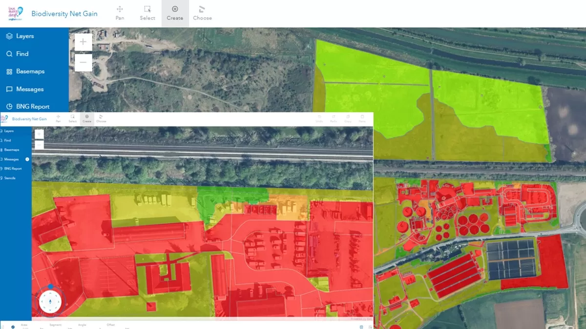A screenshot of Bluesky's Geostream Aerial Photography data within the @one Alliance web app
