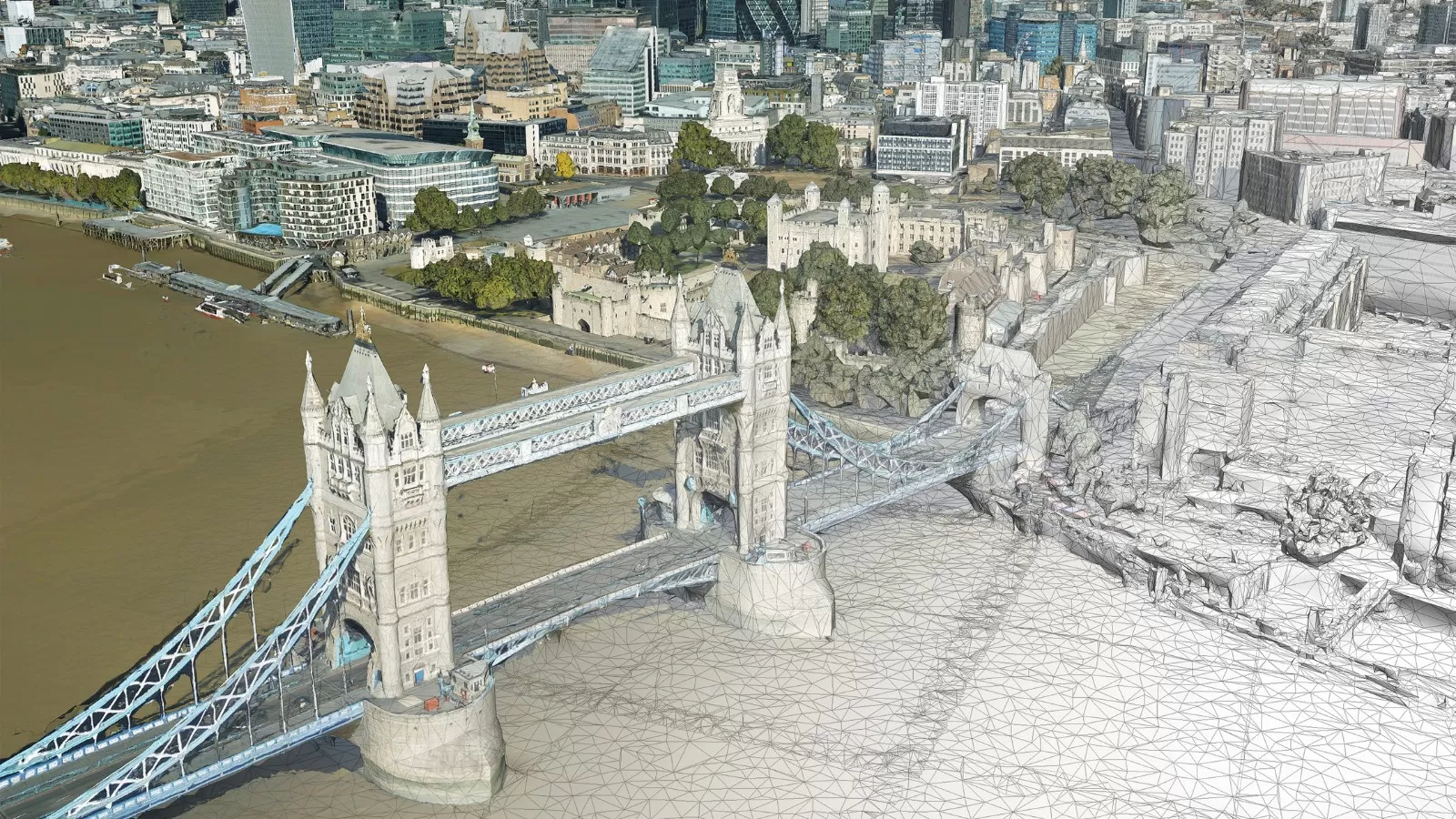 MetroVista mesh for tower bridge in London